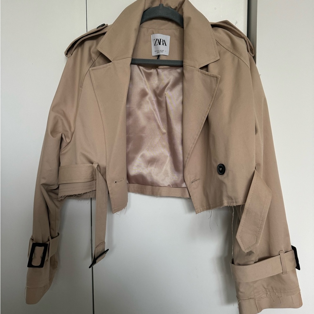 Zara cropped trench coat